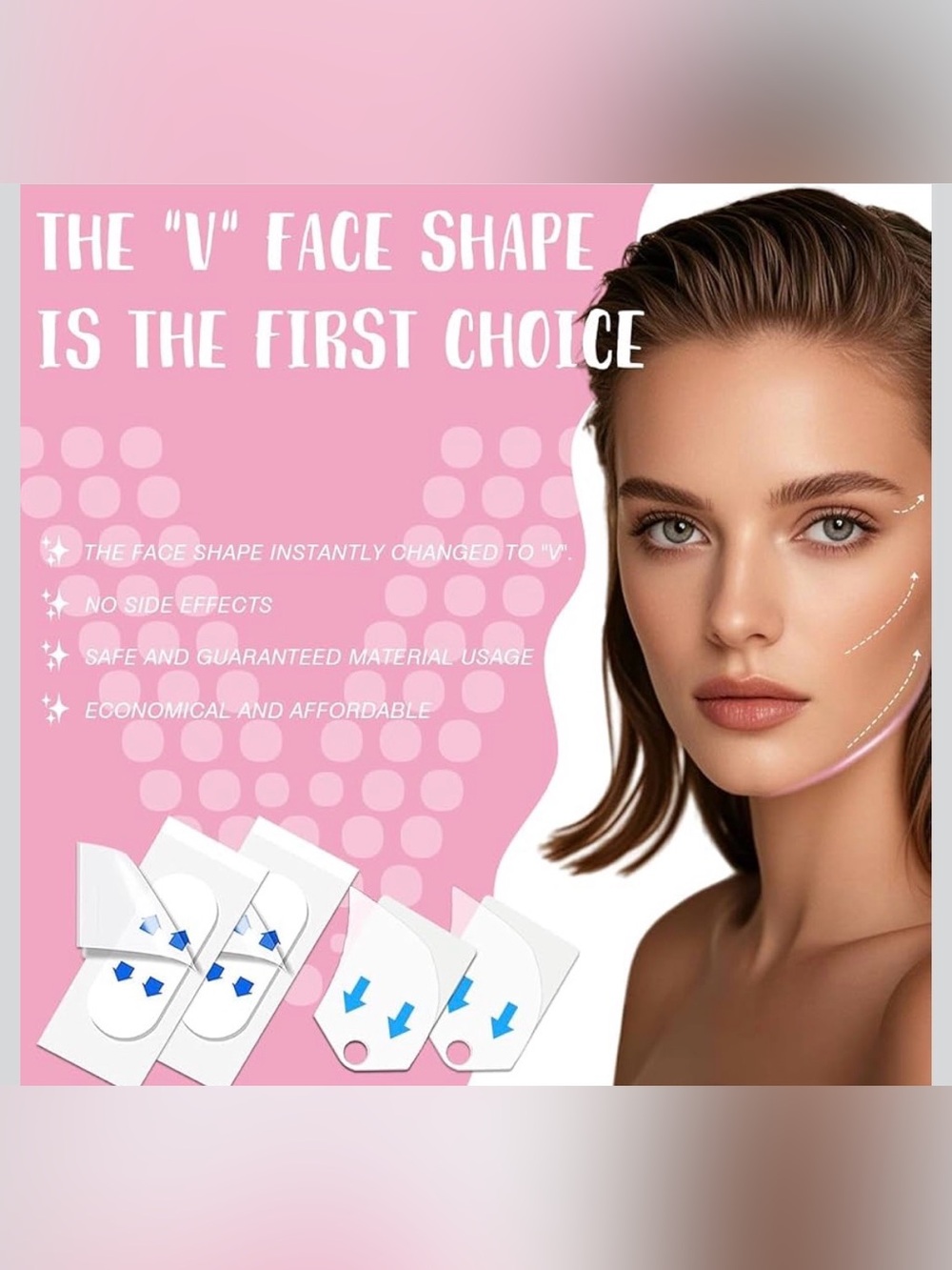 Face Lift Tape Invisible Neck Tape for Cheeks, Jawline & Eyebrows - Picture 2 of 5